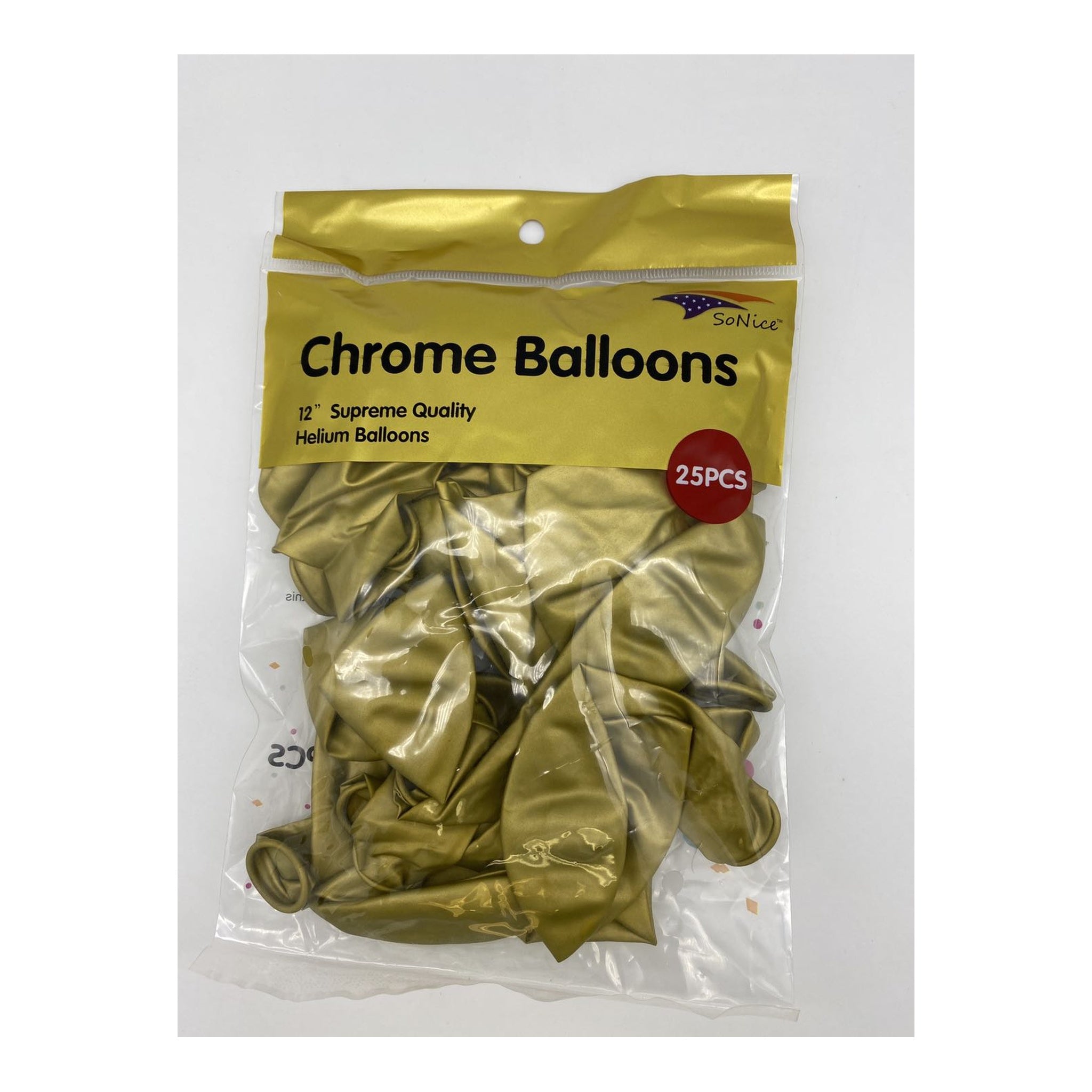 25 ct Chrome Balloon, Gold